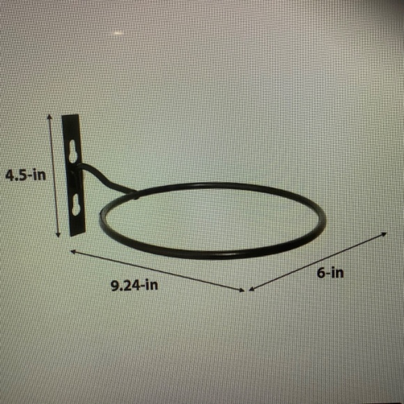 6-inch Black Steel Flower Pot Ring Bundle of 4 - Picture 6 of 8